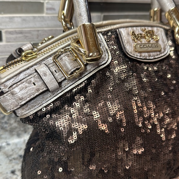 EUC✨COACH MADISON SOPHIA SEQUIN MINI SATCHEL NO CALLOUTS - Picture 3 of 8